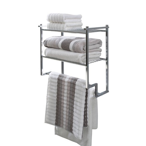 Wall Mount Shower Organizer Holder 2-Tier Bathroom Rack Storage Toilet  Towel Bar, 1 unit - Harris Teeter