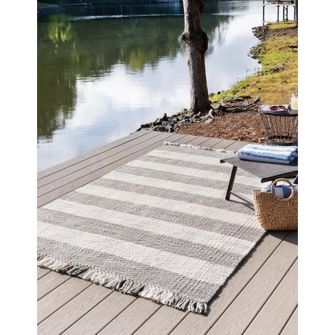 Unique Loom 2' 2 X 3' 1 Eco Plaid Indoor Outdoor Washable Navy Blue Area  Rug : Target