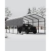 Metal Carport 13x16 FT, Outdoor Galvanized Shelter, Heavy Duty Car Canopy with Steel Roof & Frame - 4 of 4
