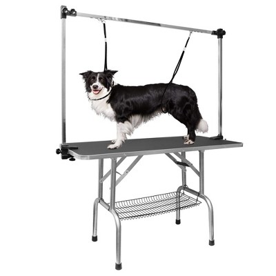 LOVMOR Dog Grooming Table,Adjustable Home Pet Grooming Tables with Arm/Noose/Mesh Tray