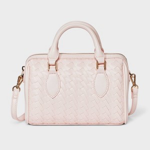 Woven Mini Bowler Crossbody bag - A New Day™ Light Pink : Target
