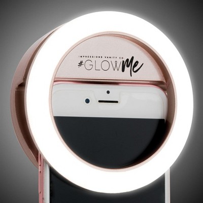 Silver Shimmer LED Selfie Ring Light for Mobile Devices