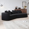 KWPZQEB 112" Modular Sectional Sofa, 4-Seat Oversized Convertible Couch with 4 Pillows & Deep Seat, Modern Chenille Curved Sofa for Living Room - 4 of 4