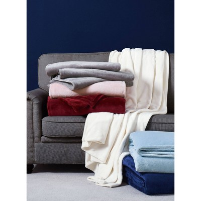 Blush Pink Velvet Plush Full/Queen Bed Blanket