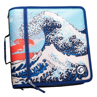 Photo 1 of  Round Ring Zipper Binder with File Folder 2022 Japanese Wave - Case-It