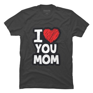 Men's Design By Humans I Love You Mom Heart By solon2020 T-Shirt - 1 of 2