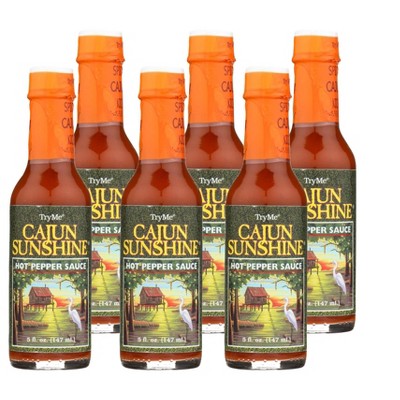 Try Me Cajun Sunshine Hot Pepper Sauce - Case of 6/5 oz