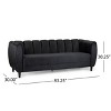 NicBex 83.25 Inch 3 Seater Sofa Couch with Deep Seat Modern Comfy Velvet Couch with Wood Legs for Living Room - 3 of 4