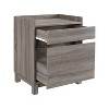Modern Wood 1 File Drawer and 1 Small Drawer Lateral File Cabinet Gray - Linon: Office Storage, Veneer Finish - 4 of 4