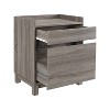 Modern Wood 1 File Drawer and 1 Small Drawer Lateral File Cabinet Gray - Linon: Office Storage, Veneer Finish - image 4 of 4