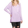 Women's Waffle Knit V-Neck Long Sleeve T-Shirt - Reborn J - 3 of 3