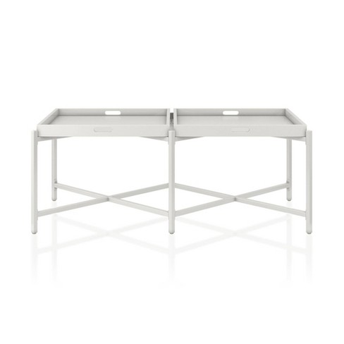 White tray side deals table