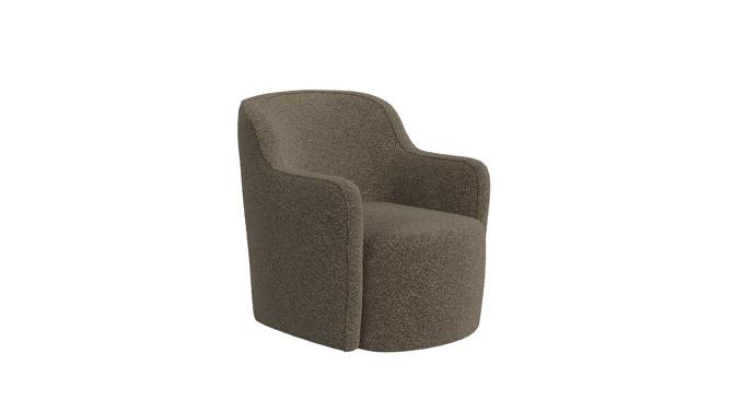 Upholstered Swivel Boucle Accent Chair Dark Brown - HomePop, 2 of 11, play video