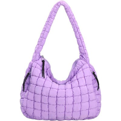 Puffer Tote Bag for Women Large Quilted Carryall Bag Soft Puffy Crossbody Lightweight Shoulder Handbags