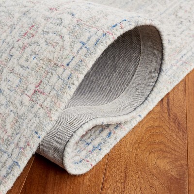 Light Grey/Ivory Hand Tufted Wool 5' x 8' Area Rug