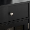Sideboard Buffet Cabinet, Accent Kitchen Cabinet with Glass Doors, Adjustable Shelf and 2 Drawers for Kitchen, Black - 4 of 4