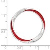 Black Bow Jewelry Sterling Silver Red Enameled Stackable Expressions Large Slide, 29mm - 4 of 4