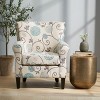 PAGED Floral Upholstery Accent Chair Upholstered Armchair with Rolled Armrests for Living Room, Reading Room - 2 of 4