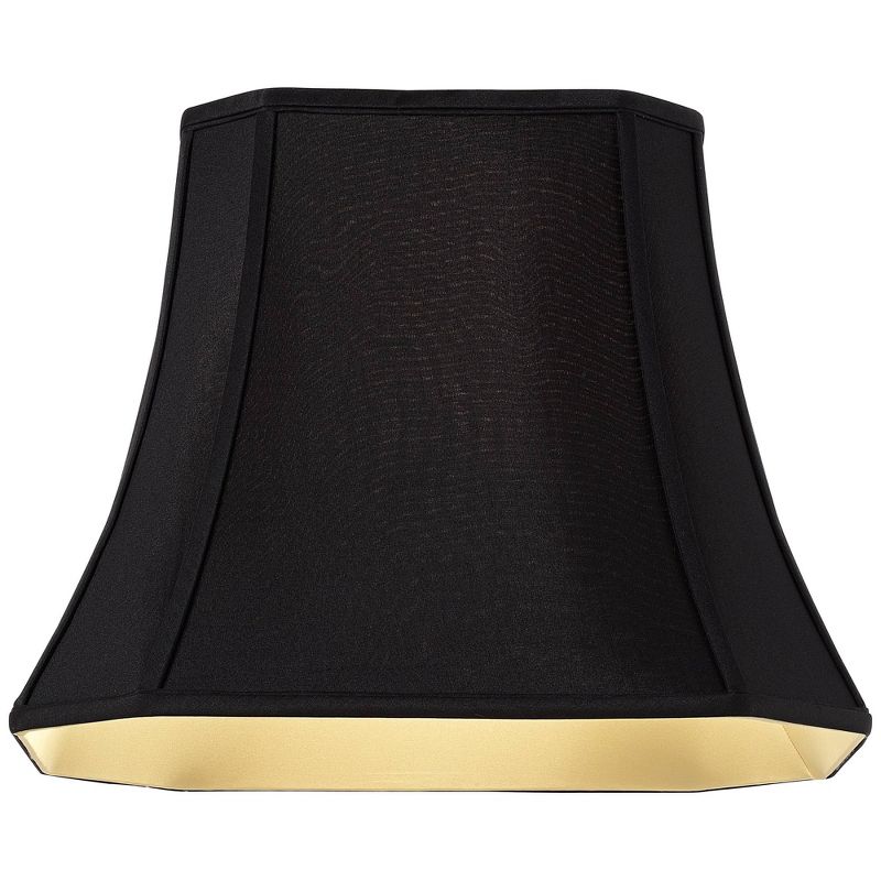 Springcrest Black Oblong Cut Corner Medium Lamp Shade 10" Wide x 7" Deep at Top and 16" Wide x 12" Deep at Bottom and 13" Slant x 12.5" H (Spider), 6 of 8