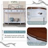 Bella Depot Curved 52" Half Moon Sofa Console Table with 2 Drawers and Open Shelf - 4 of 4