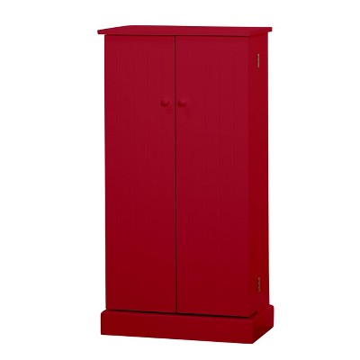 Red deals pantry cabinet