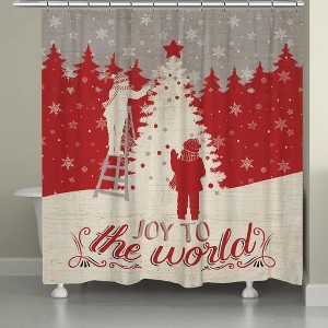 Laural Home Joy to World Shower Curtain - 1 of 4