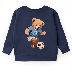 The Juniper Shop Watercolor Soccer Bear Youth Sweatshirt - 1 of 4