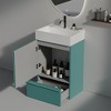 NicBex 20" Modern Matte Finish Bathroom Vanity Cabinet with Ceramic Sink,Freestanding Cabinet with Soft Close Doors,1.38"Pre-drilled Faucet - 2 of 4