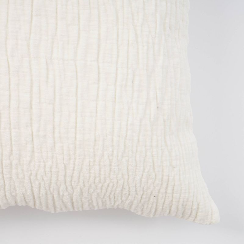 Oversized Chenille Textured Washed Woven Throw Pillow - Evergrace, 3 of 12
