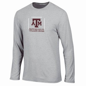 NCAA Texas A&M Aggies Men's Gray Long Sleeve T-Shirt - 1 of 3