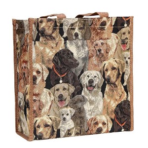 Signare USA Labrador Dog Brown Shopper Bag - 1 of 4