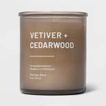 Tinted Glass Vetiver + Cedarwood Jar Candle Light Brown - Threshold™
