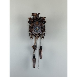 Cuckoo Clock with Five Leaves and Bird Design 9 Inch Wall Clock Quartz Movement for Home By River City Clocks - 1 of 4