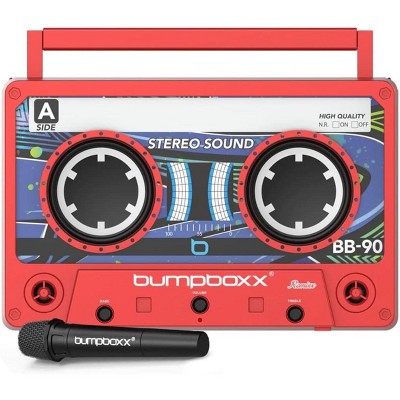 Electric Red Retro Cassette Bluetooth Boombox Speaker