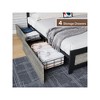 Bed Frame With Headboard, Industrial Platform Bed Frame with 4 Storage Drawers and Charge Station, Strong Metal Slats Support. - 4 of 4