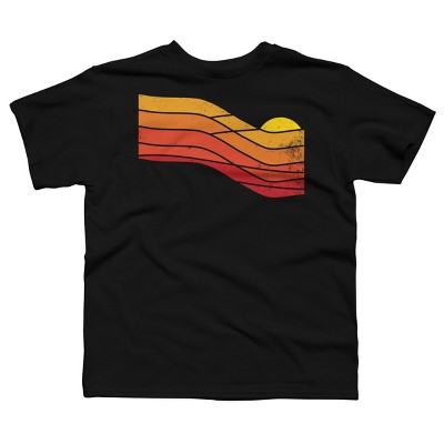 Boy's Design By Humans 70s Retro Sunset By Vanphirst T-Shirt