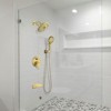 Cobbe Brushed Gold Shower System with Waterfall Tub Spout 8-Inch 6 Settings Shower Head 9 Settings Hand Shower and 59-Inch Hose Include Valve - 2 of 4