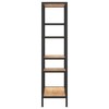 vidaXL Book Shelf Light brown and black Engineered wood, Steel - 4 of 4