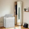110L Laundry Hamper with Lid Laundry Clothes Hamper with 2 Removable Liner Bags Wicker Double Laundry Basket for Bathroom - 2 of 4