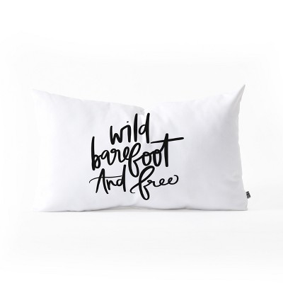 Chelcey Tate Wild Barefoot And Free Lumbar Throw Pillow Throw Pillow White - Deny Designs