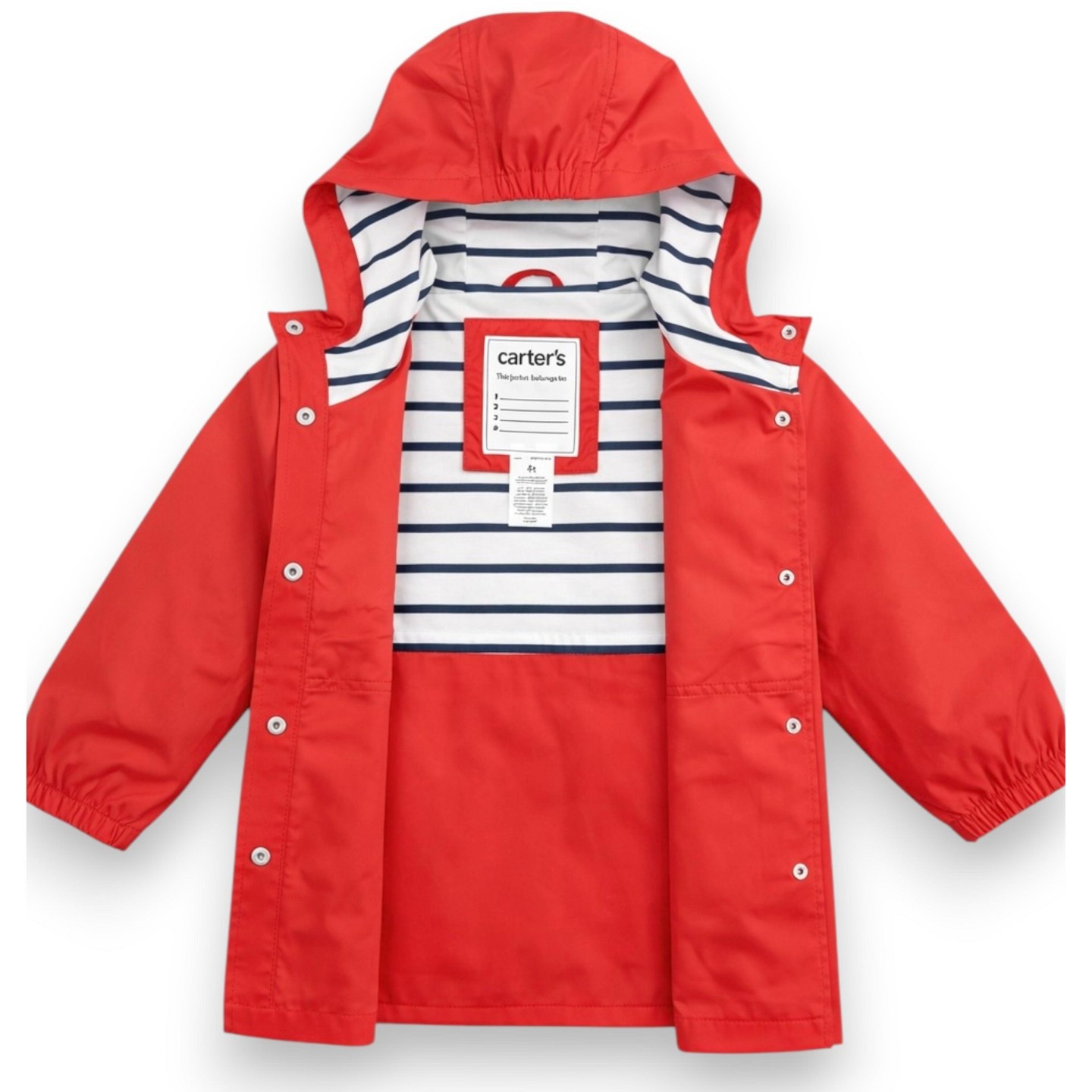 Куртка Carter's Color Splash Rainslicker Rain Jacket, Solid Red для мальчиков, цвет: Красный — фото 2