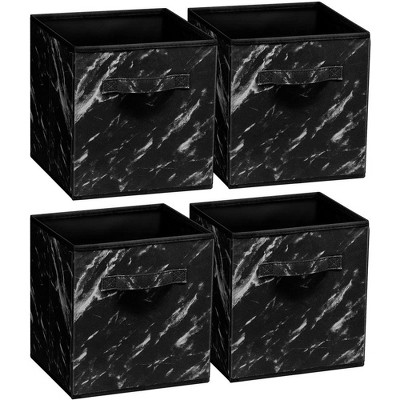 Casafield Set Of 6 Collapsible Fabric Storage Cube Bins, Black - 11  Foldable Cloth Baskets For Shelves And Cubby Organizers : Target