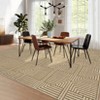Washable Area Rug Soft Rugs for Living Room Modern Striped Non Slip Rug Geometric Checkered Foldable Print Mat - 2 of 4