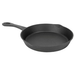 Bayou Classic 7430 8-in Cast Iron Skillet Features Pour Spouts Perfect For Searing and Braising - 1 of 4