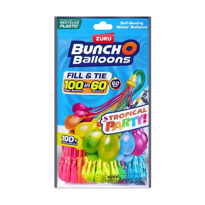 Bunch O Balloons Tropical Party Rapid-Filling Self-Sealing Water Balloons by ZURU - 3pk