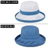 Tirrinia Cotton Bucket Hats for Women, UPF 50+ Sun Protection Cap for Garden, Beach, Travel and Outdoor, Garden Party, Gift for Monther's Day - 4 of 4