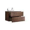 FAMYYT 30 in. Single Sink Floating Walnut Bath Vanity with White Ceramic Top, 2 Soft Drawers - 4 of 4