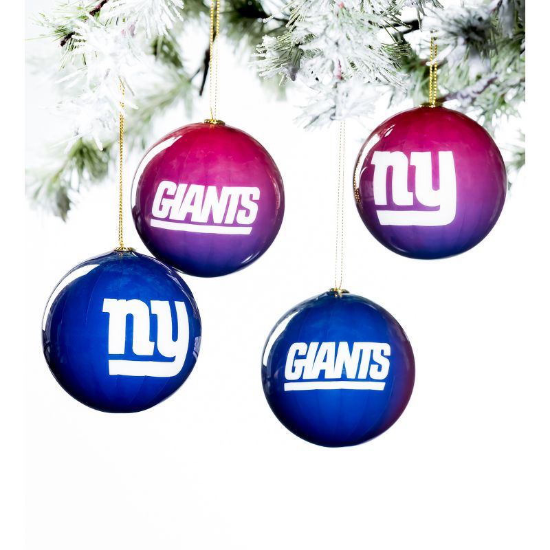 Evergreen Holiday Ball Ornaments, Set of 12, New York Giants, 4 of 5