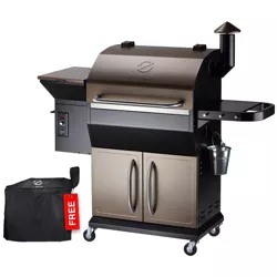Z Grills 1060 sq in Pellet Grill and Smoker with Cabinet Storage ZPG-1000D, Bronze