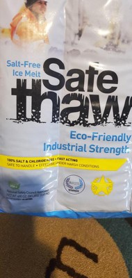 Safe Thaw Industrial Strength Salt Free Pet Safe Snow Ice Melter And  Traction Agent For Concrete, Asphalt, And More : Target